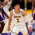 洛杉矶湖人队NBA比赛现场照片